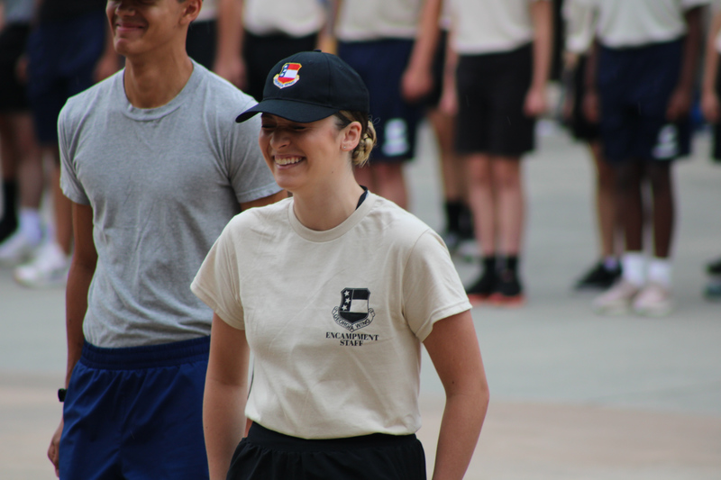 C/Lt Col Emma Vaughn laughing.